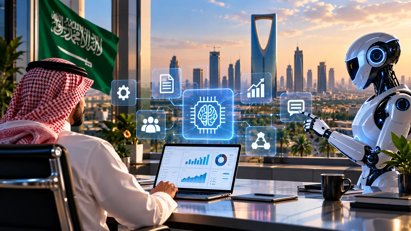 حلول ذكاء اصطناعي مخصصة وأتمتة الأعمال في السعودية