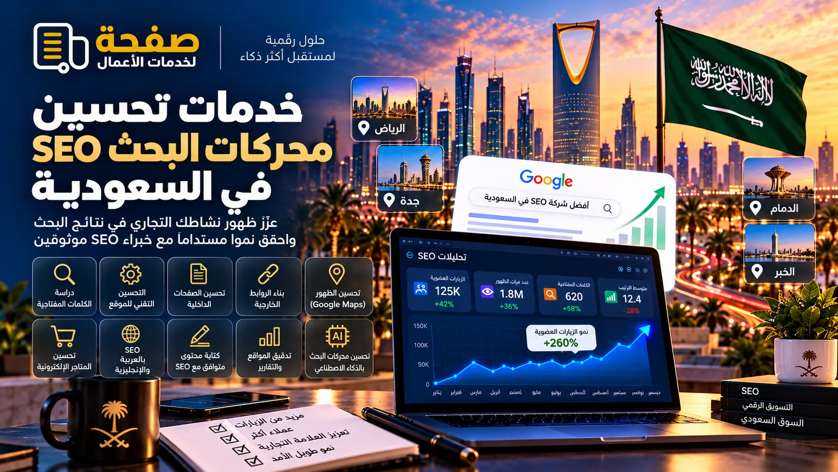 وكالة SEO في السعودية | SEO محلي ومتاجر إلكترونية