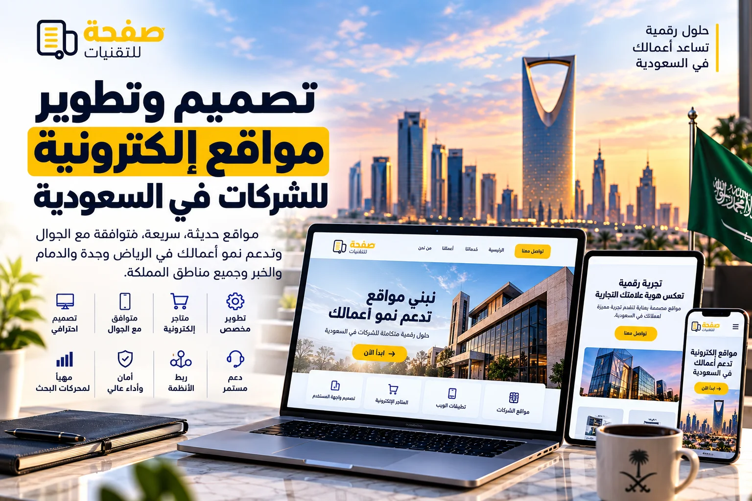 شركة تصميم وتطوير مواقع في الرياض | صفحـة