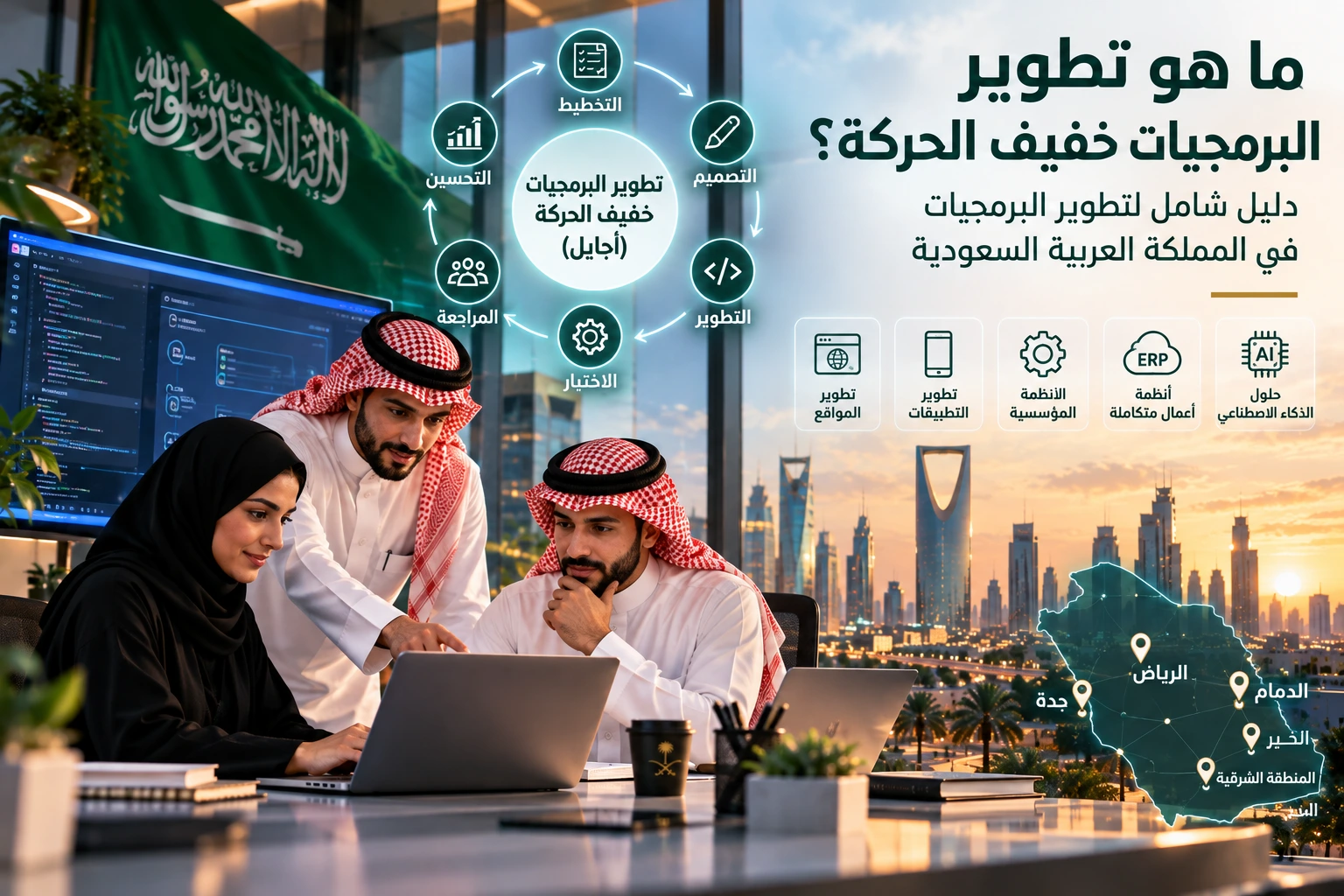 تطوير البرمجيات المخصصة ومنهجية أجايل في السعودية